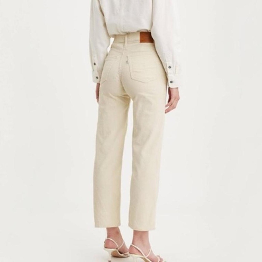 Levi’s rib cage straight ankle ivory corduroy pants - no stretch - Picture 8 of 8